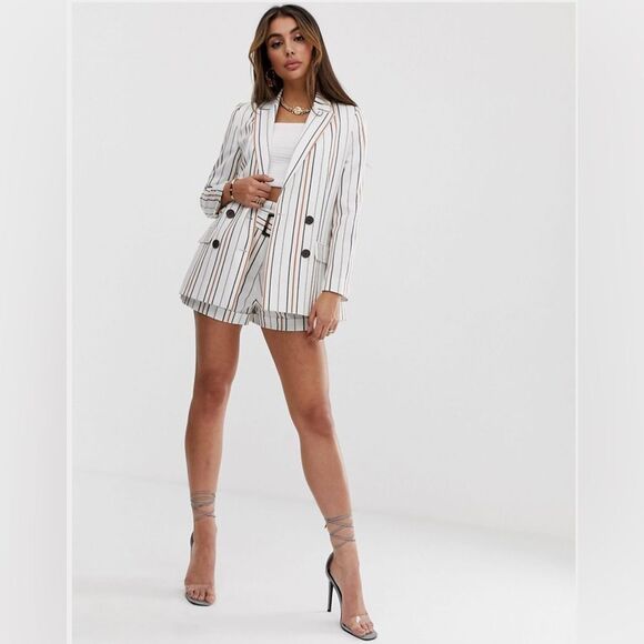 NWT ASOS Pinstripe Short and Blazer set - Picture 5 of 11
